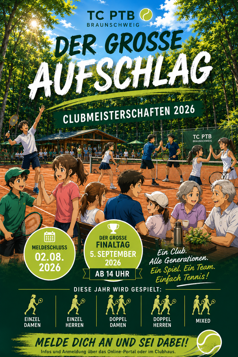 Clubmeisterschaften 2026 - der große Aufschlag